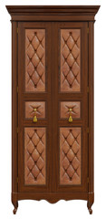 classic wood and leather wardrobe