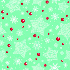 Christmas seamless background with snowflakes