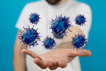 Coronavirus abstract background. protection Genetics Bacteriological Microorganism..