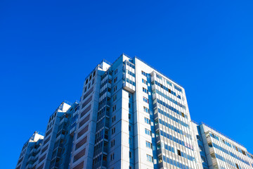 Obraz premium Bright panel multi-storey residential building