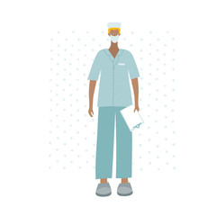 Medical Doctor or nurse character illustration
