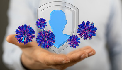 Corona Virus - Microbiology And Virology Concept - 3d Rendering.