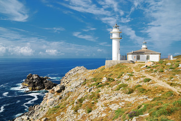 Fototapeta na wymiar Touriñan lighthouse in galicia, spain
