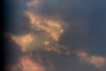 dramatic sky with clouds