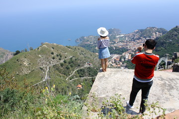 Taormina da castelmola, foto ricordo