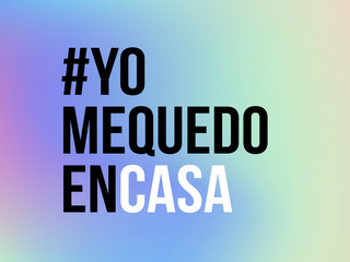 Home Coronavirus Pandemic Quarantine in Spain - Stay Home.