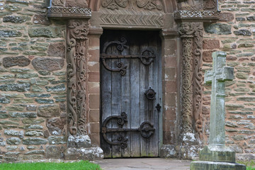 alte Kirchentür in Wales