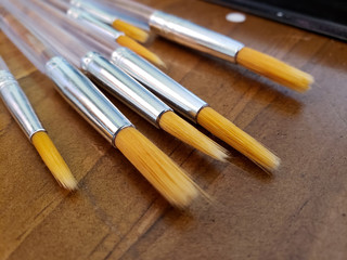 Assortment of makeup brushes 