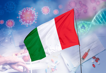 Coronavirus (COVID-19) outbreak and coronaviruses influenza background as dangerous flu strain...