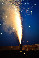 fireworks in the night sky in diwali festival, Indian Culture 