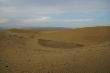 Fototapeta na wymiar dunes de sable de Maspalomas