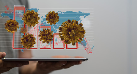 The coronavirus impacts the global economy..