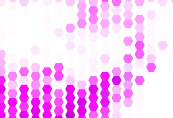 Light Multicolor vector pattern with colorful hexagons.