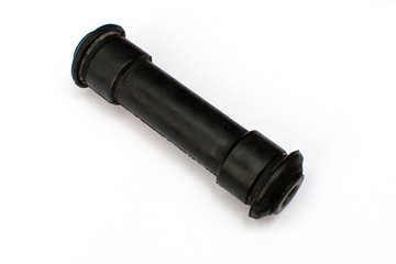 Car suspension stabilizer bushing on an isolated white background.