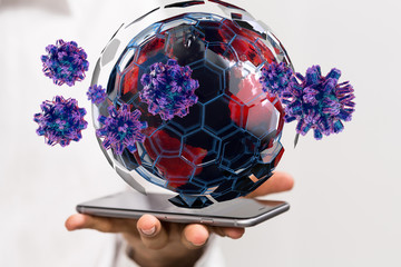 COVID-19 Business Finance Crisis Concept. Coronavirus Danger Pandemic. Global stress of world .