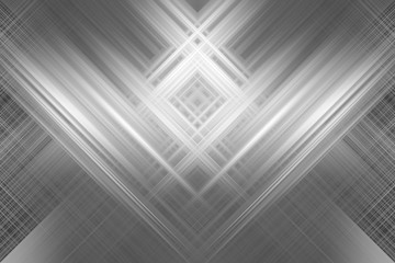 Perfectly crossed straight light beams connecting in a center abstract background