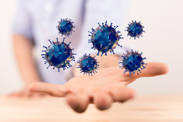 Corona Virus Healthcare Concept. Coronavirus protection Pandemic Sars Fever.