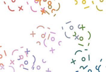 Light Multicolor vector layout with algebra elements.