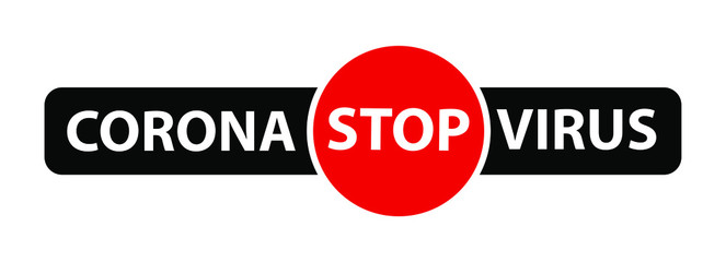 coronavirus quarantine sign vector icon