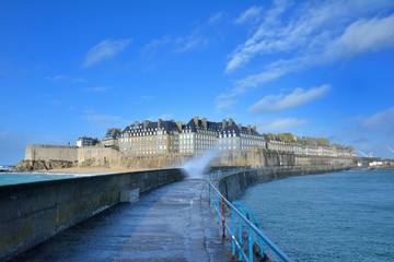 Beautiful seascape of Saint-Malo in Brittany . France