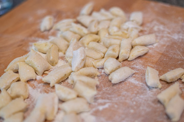 Fototapeta na wymiar homemade gnocchi