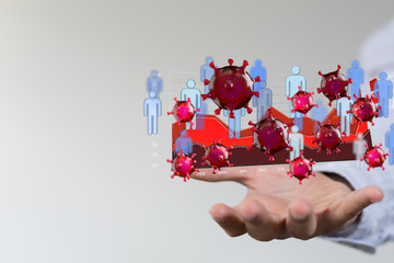 virus economic impact concept image.