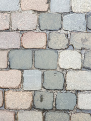 background texture street of cobble stones or paving stones