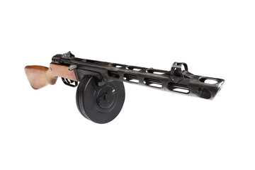 isolated submachine gun