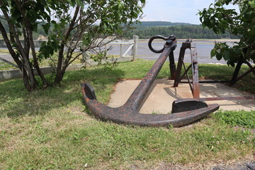 Une ancre antique en exposition