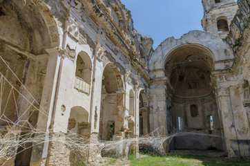 Abandoned village of Bussana Vecchia in Liguria, Italy, destroyed by earthquake