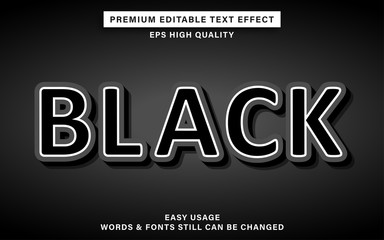 black text effect