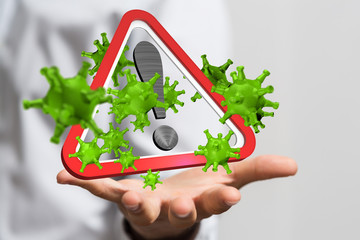 Coronavirus or Flu virus - Microbiology And Virology Concept.