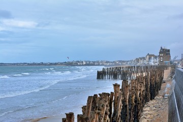 Beautiful seascape of Saint-Malo in Brittany . France