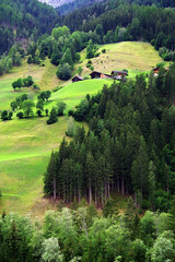 Fototapeta na wymiar Summer alpine landscape in National Park Hohe Tauern, Austria. Panorama of the Alps, National Park Hohe Tauern