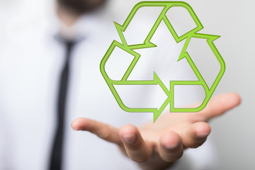 Minimal nature concept.Think Green.Ecology Concept. Environmentally friendly planet.
