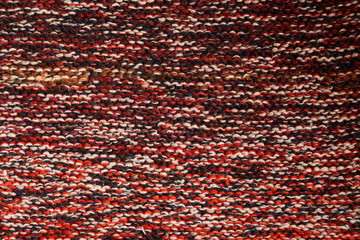 Multicolored knitted texture in macro using shawl technique