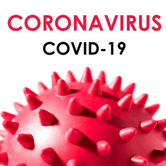 Inscription CORONAVIRUS on white background. World Health Organization WHO introduced new name for chinese virus 2020.disease named: COVID-19 SARS, Coronaviridae , SARS-CoV, SARSCoV , MERS-CoV