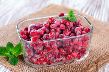 Frozen wild strawberries