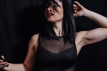Naklejka premium happy dancing woman