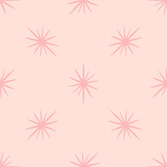 Cute colorful abstract star seamless pattern. Polka dot tile background. Vector illustration.  
