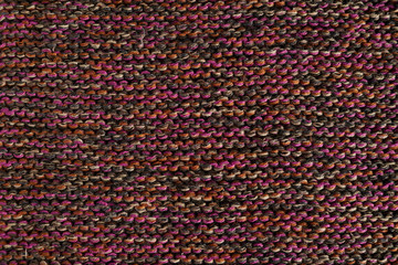 Multicolored knitted texture in macro using shawl technique