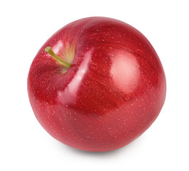Red apple isolated on white background with clipping path and full depth of field