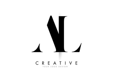 AL A L Letter Logo with Creative Shadow Cut Design. - obrazy, fototapety, plakaty