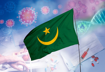 Coronavirus (COVID-19) outbreak and coronaviruses influenza background as dangerous flu strain...