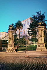 Obraz premium Gate in the Street in the City Center of Rome