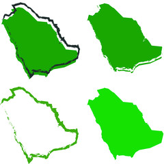 set of map of Saudi Arabia 