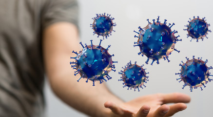 Corona Virus Healthcare Concept. Coronavirus protection Pandemic Sars Fever.