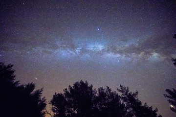 Naklejka premium Starry sky with Milky way