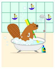 beaver in the buth