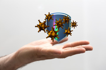 Corona Virus Healthcare Concept. Coronavirus protection Pandemic Sars Fever.